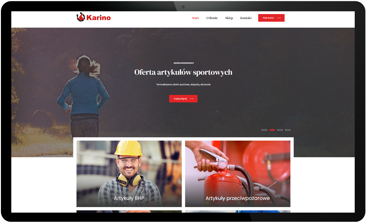 projekt strony Internetowej firmy Karino