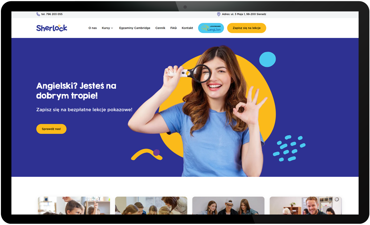 Firma Sherlock w Sieradzu prowadzi kursy języka angielskiego dla dzieci, młodzieży i dorosłych